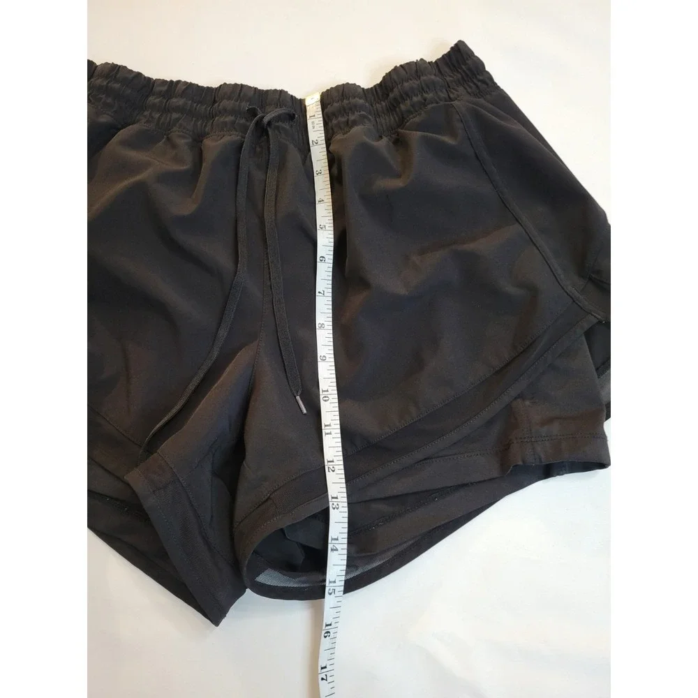 90 Degree By Reflex 2 in 1 Womens Shorts Black Running Athletic Gym Workout Sz L